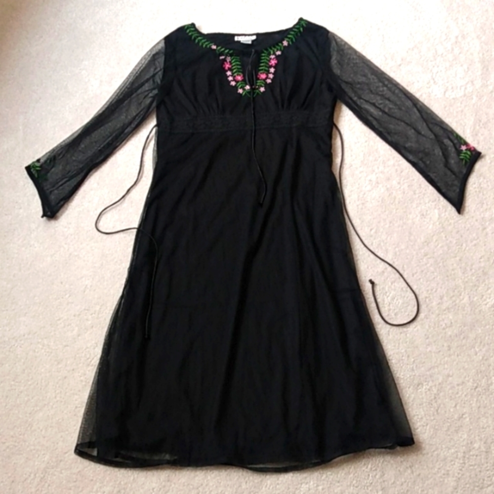 KAS Designs Black Long Sleeved Dress